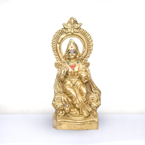 Maa Lakshmi - 9"  Brass Laxmi Mata Murti - Pure Pital Brass Bengali Lakshmi Mata Murti