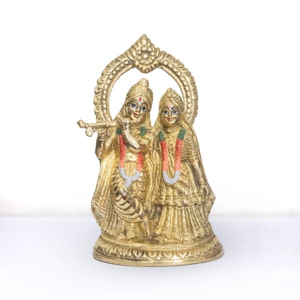 Radha Krishna - 8.5" Brass Radha Krishna Murti - Pure Pital Brass Radha Krishna To worship